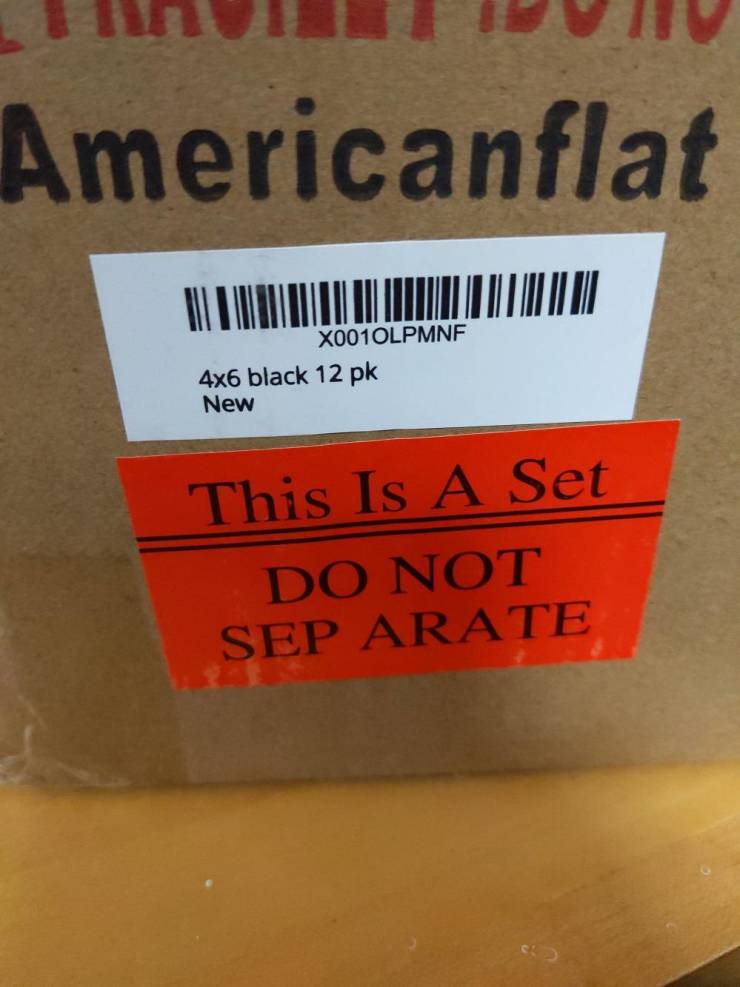 cool pics and random photos - sign - Americanflat X001OLPMNE 4x6 black 12 pk New This Is A Set Do Not Sep Arate