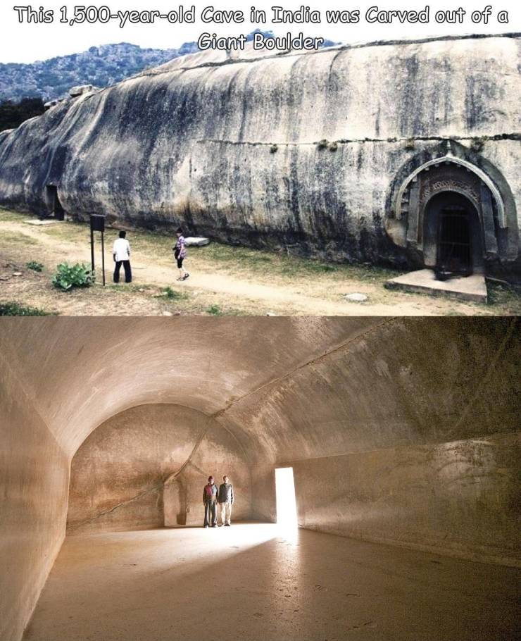 arch - This 1,500yearold Cave in India was Carved out of a Giant Boulder