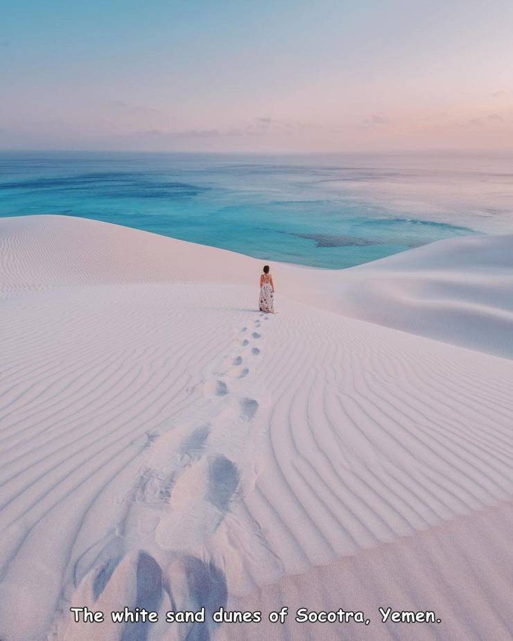 Socotra - The white sand dunes of Socotra, Yemen.