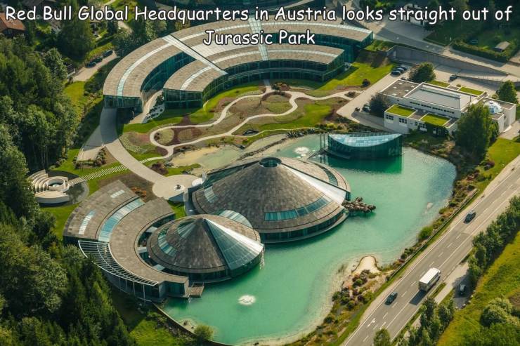 red bull hq - Red Bull Global Headquarters in Austria looks straight out of Jurassic Park