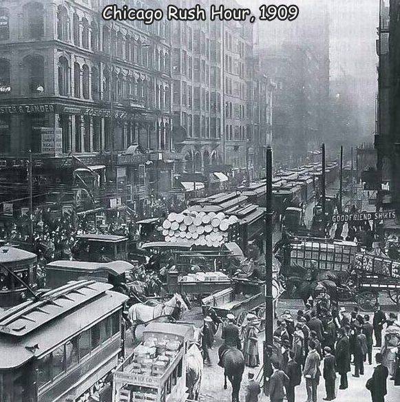 late 1800s urbanization - Chicago Rush Hour, 1909 13 Senzander Ma 2 Goodfriend Shirts 25