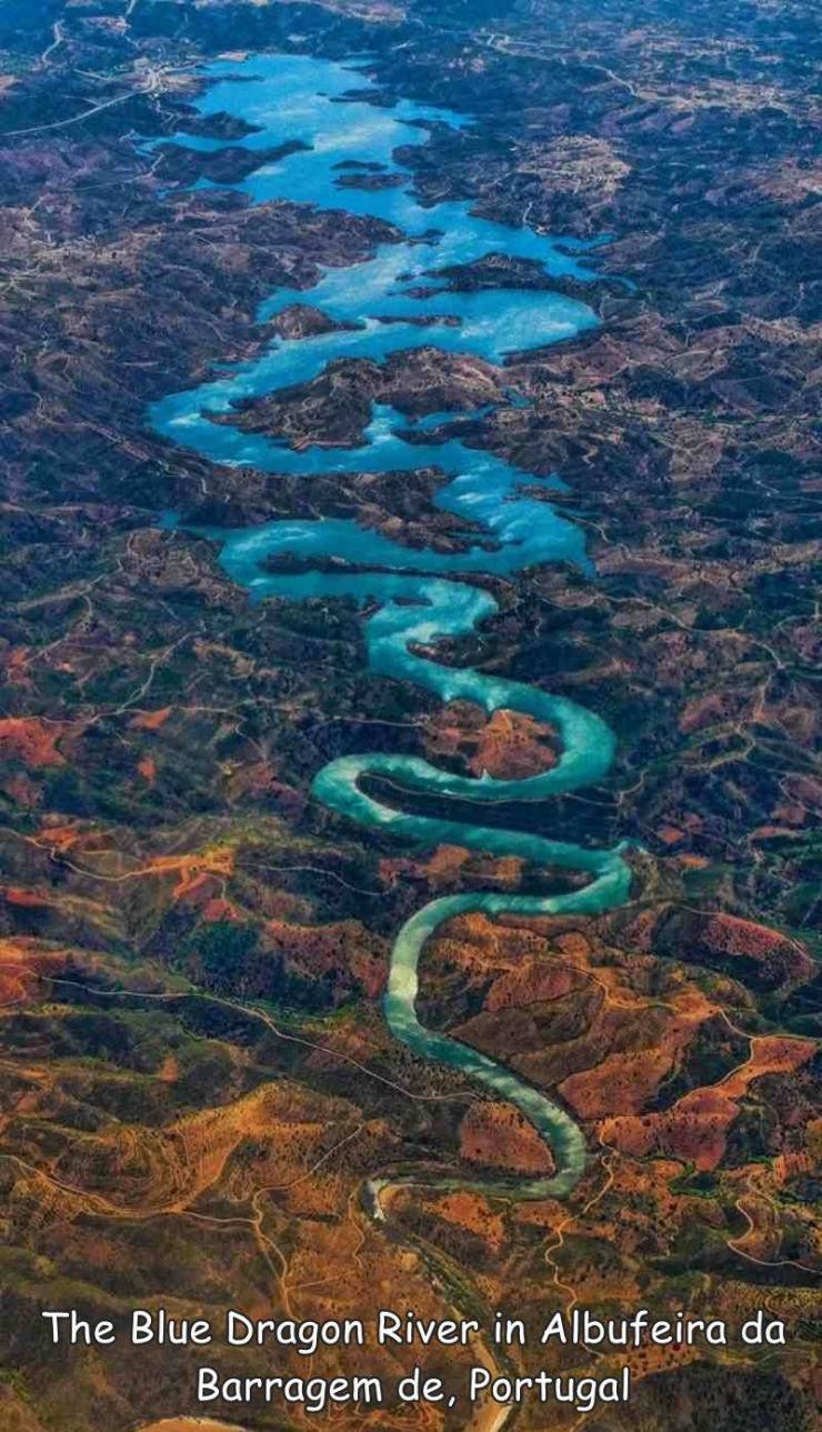 The Blue Dragon River in Albufeira da Barragem de, Portugal