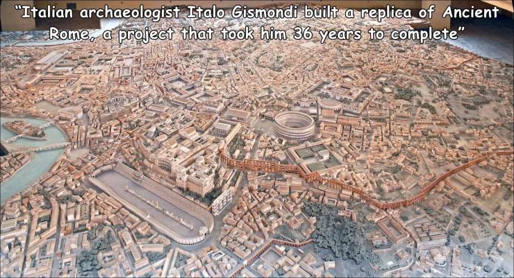 maquette rome - "Italian archaeologist Italo Gismondi built a replica of Ancient Rome, a project that took him 36 years to complete"