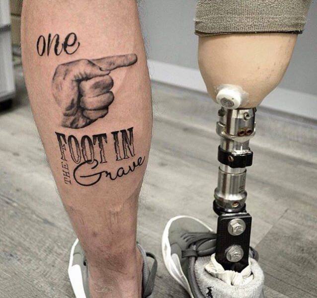 one foot in the grave tattoo - one Foot In Grave