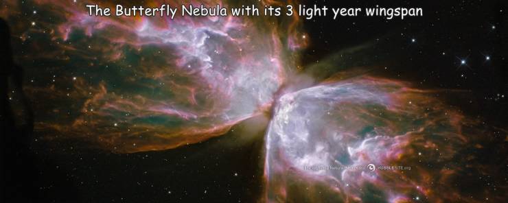 high resolution wallpaper hubble - The Butterfly Nebula with its 3 light year wingspan Vol. Blete
