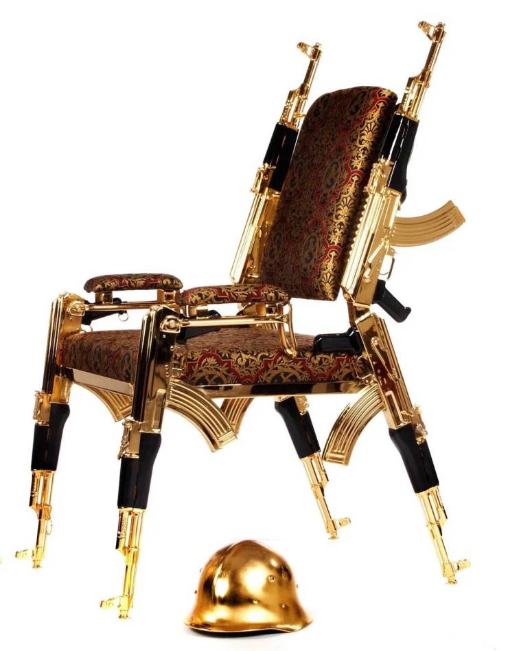 ak47 chair gold