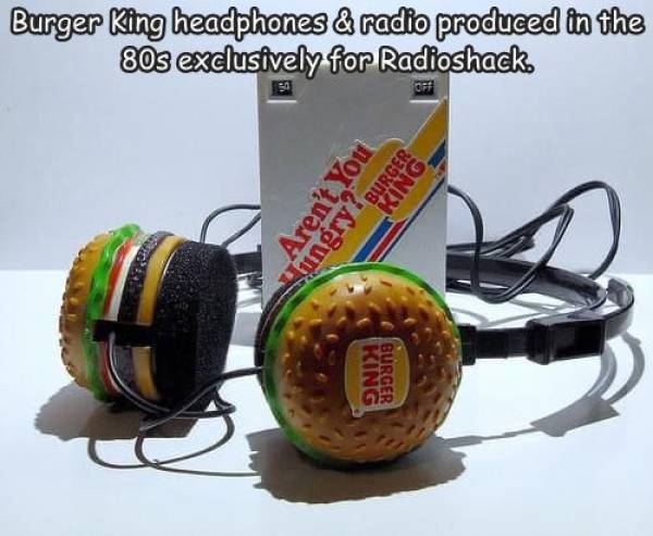 burger king whopper headphones - Burger King headphones & radio produced in the 80s exclusively for Radioshack Aren't You King lungry Burger King Burger