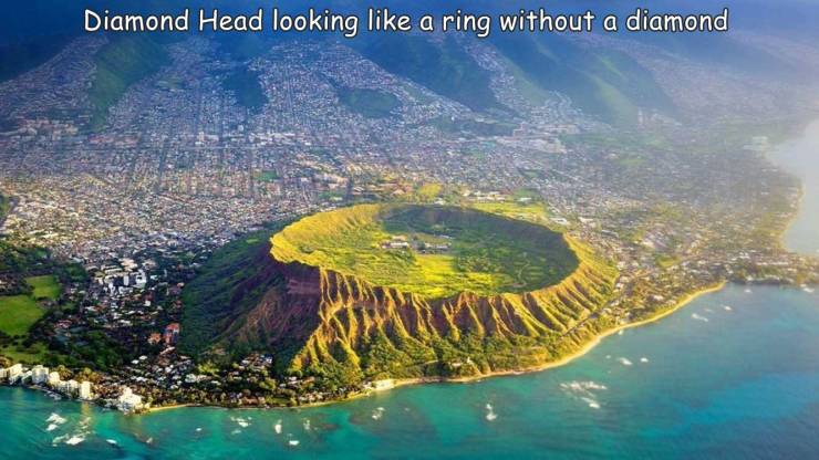 diamond head state monument - Diamond Head looking a ring without a diamond Pa