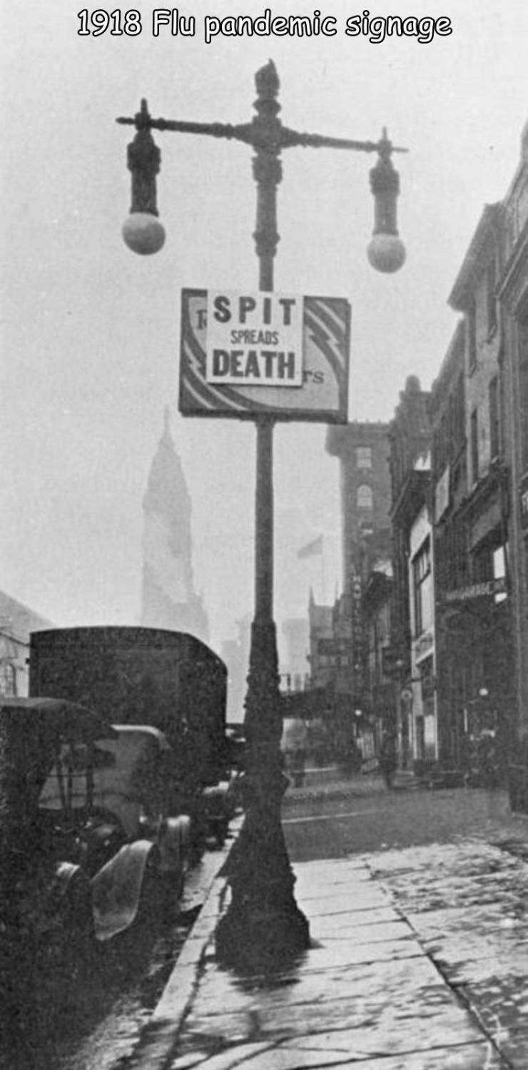 1918 Flu pandemic signage Spit Spreads Death rs Hcm 1