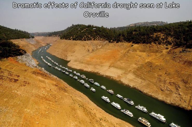 amazing images - Lake Oroville State Rec Area - Dramatic effects of California drought seen at Lake Oroville