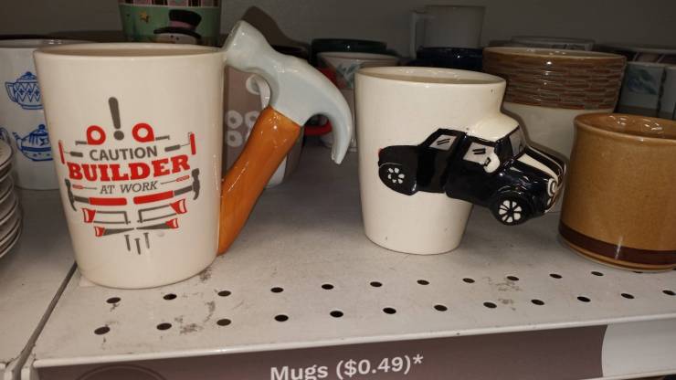 fun pics - fun randoms - coffee cup - e! Bo Caution Builder At Work Mugs $0.49