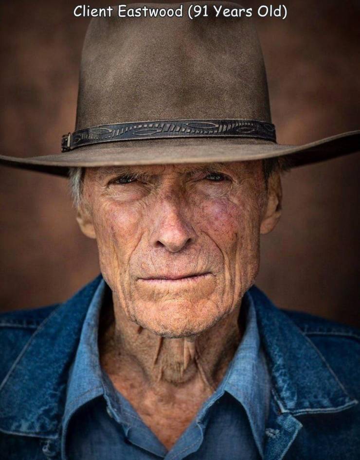 fun randoms - cool photos - human - Client Eastwood 91 Years Old