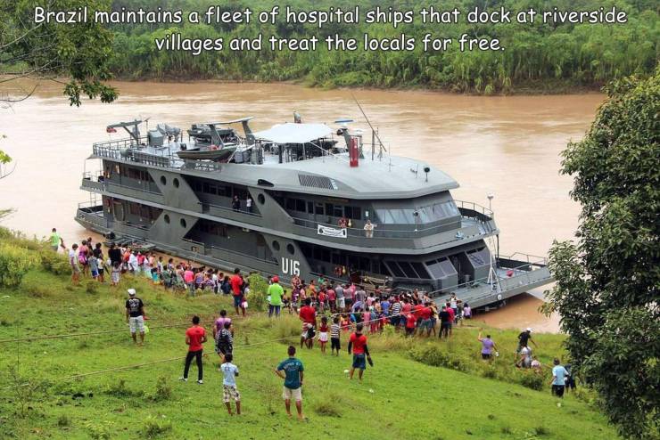 fun pics - randoms - brazil maintains a fleet of hospital ships ocals for free - Brazil maintains a fleet of hospital ships that dock at riverside villages and treat the locals for free. Mig