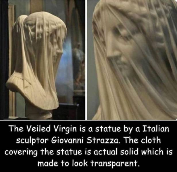 museo nacional de antropología - The Veiled Virgin is a statue by a Italian sculptor Giovanni Strazza. The cloth covering the statue is actual solid which is made to look transparent.