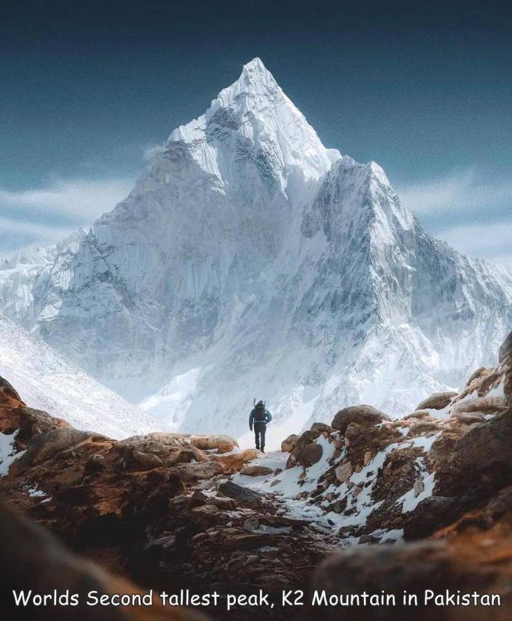 Worlds Second tallest peak, K2 Mountain in Pakistan
