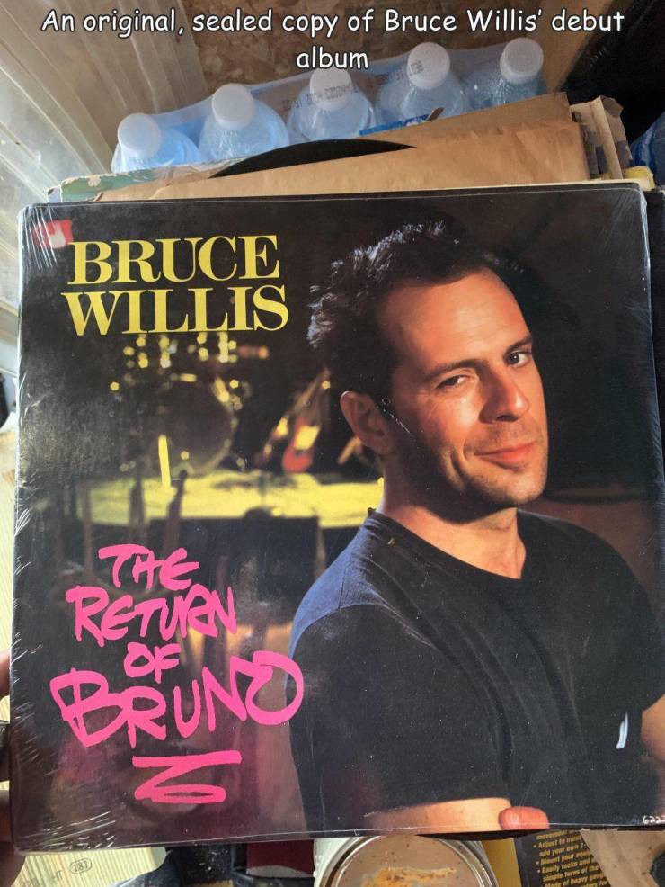 epic photos - bruce willis the return of bruno vinyl - An original, sealed copy of Bruce Willis' debut album Bruce Willis The Return Bruns 622 des to Wow sowo . le same