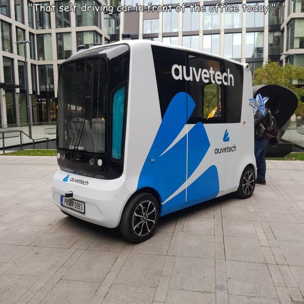 awesome images - cool photos - wheel - "That self driving car in front of the office today." auvetech auvetech cetech 09