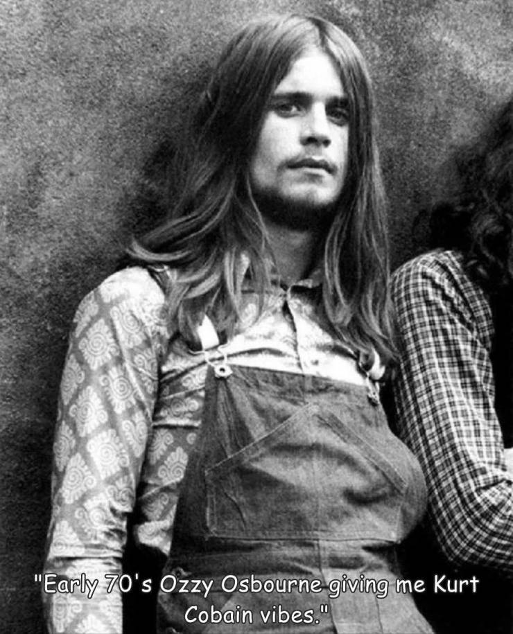 awesome images - cool photos - ozzy osbourne 1971 - Ger "Early 70's Ozzy Osbourne giving me Kurt Cobain vibes."
