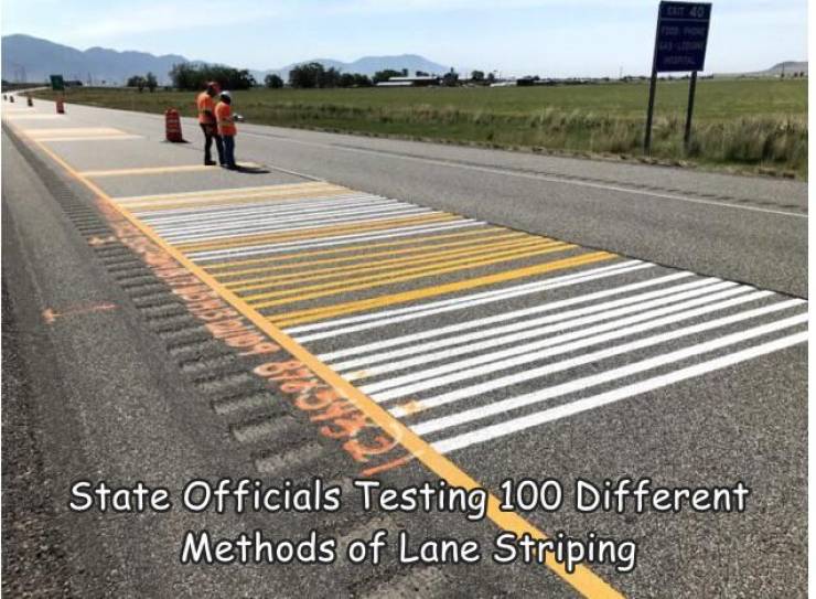 asphalt - State Officials Testing 100 Different Methods of Lane Striping