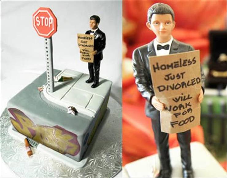 gay divorce cakes - Stop balss Polo Oo Homeless Just Dnorled vile Wonk Pon Food