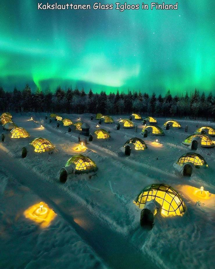 laponia aurora boreala - Kakslauttanen Glass Igloos in Finland
