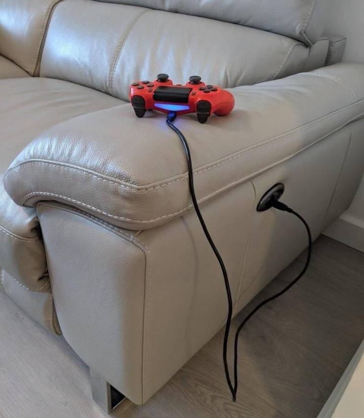 couch with controller