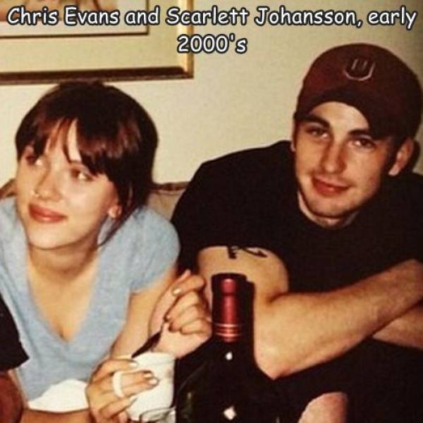 cool and interesting random pics -  scarlett johansson and chris evans friendship - Chris Evans and Scarlett Johansson, early 2000's