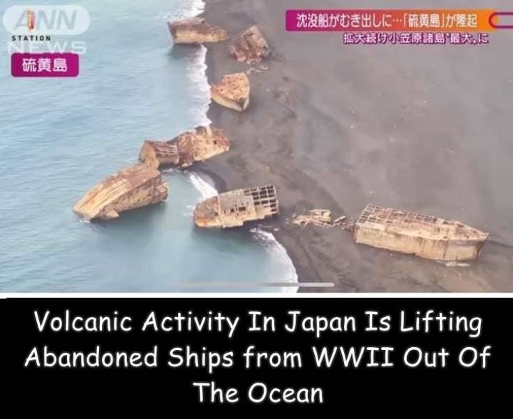 crocodile - Onn Ws Station Volcanic Activity In Japan Is Lifting Abandoned Ships from Wwii Out Of The Ocean