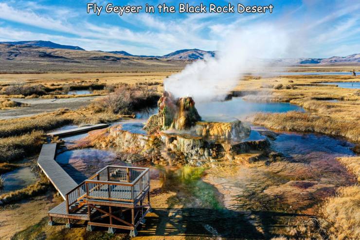 water resources - Fly Geyser in the Black Rock Desert
