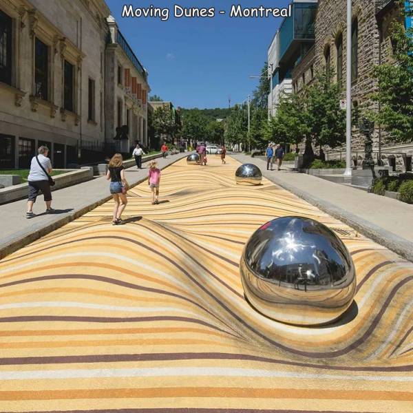 funny photos - the montreal museum of fine arts - Moving Dunes Montreal