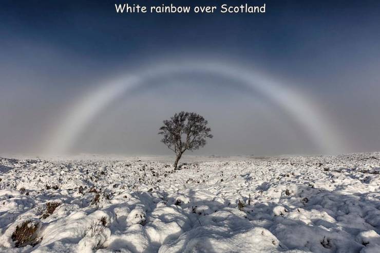 random pics - white rainbow - White rainbow over Scotland
