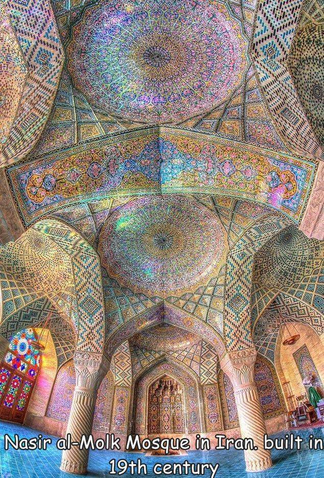 funny photos - mosque iran interieur - Nasir alMolk Mosque in Iran. built in 19th century