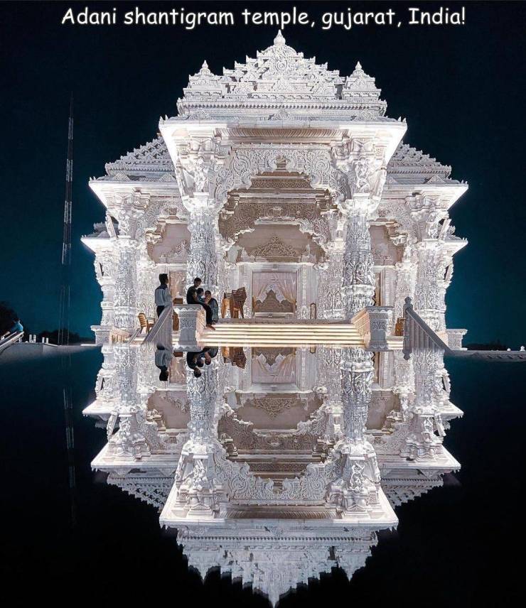 fun randoms - cool pics - shanti gram jain temple - Adani shantigram temple, gujarat, India! Sasto