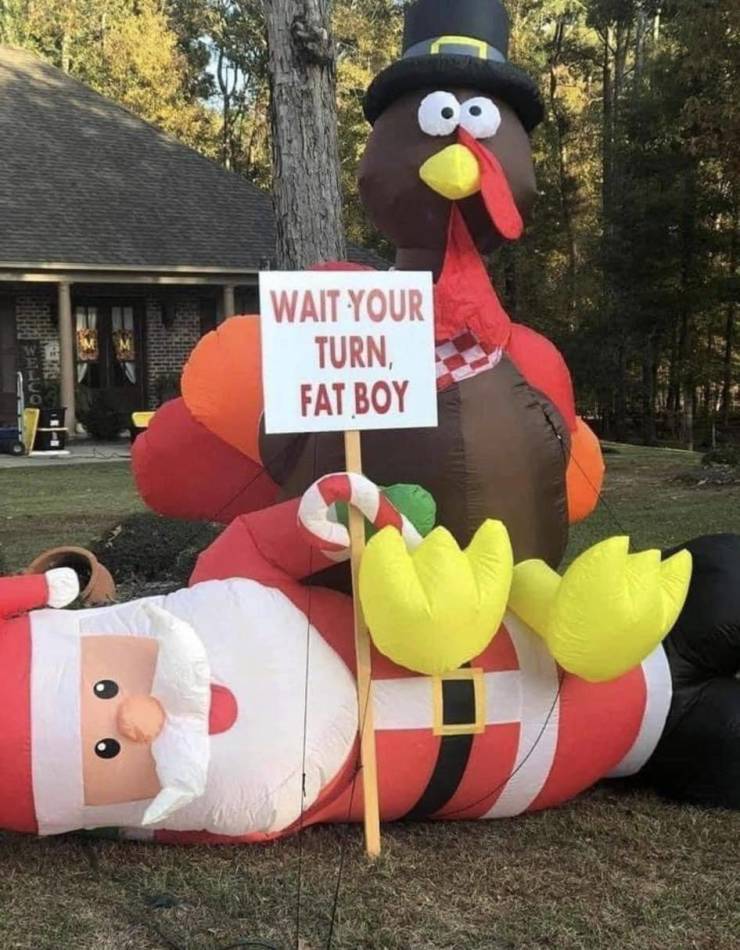 cool photos - fun pics - inflatable - Wait Your Turn Fat Boy