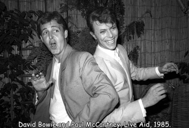paul mccartney bowie - David Bowie and Paul McCartney, Live Aid, 1985.