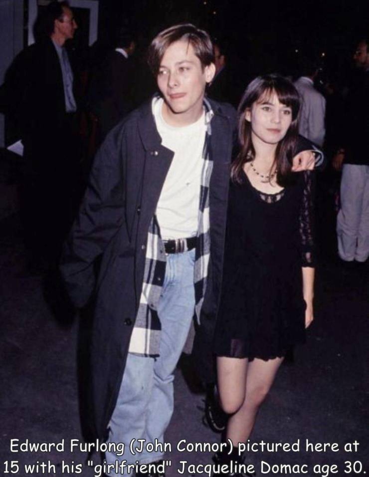 snapshot - Edward Furlong John Connor pictured here at 15 with his "girlfriend" Jacqueline Domac age 30.