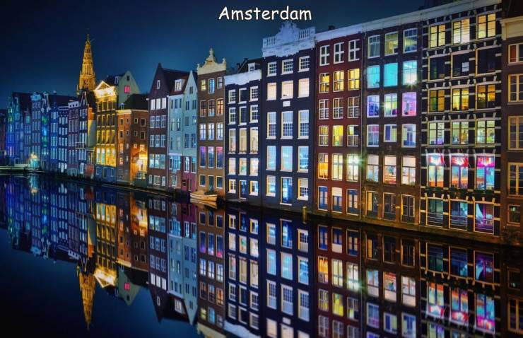 funny photos - cool pics - ночной амстердам