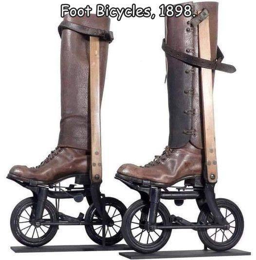 random photos - victorian era inventions - Foot Bicycles, 1898.