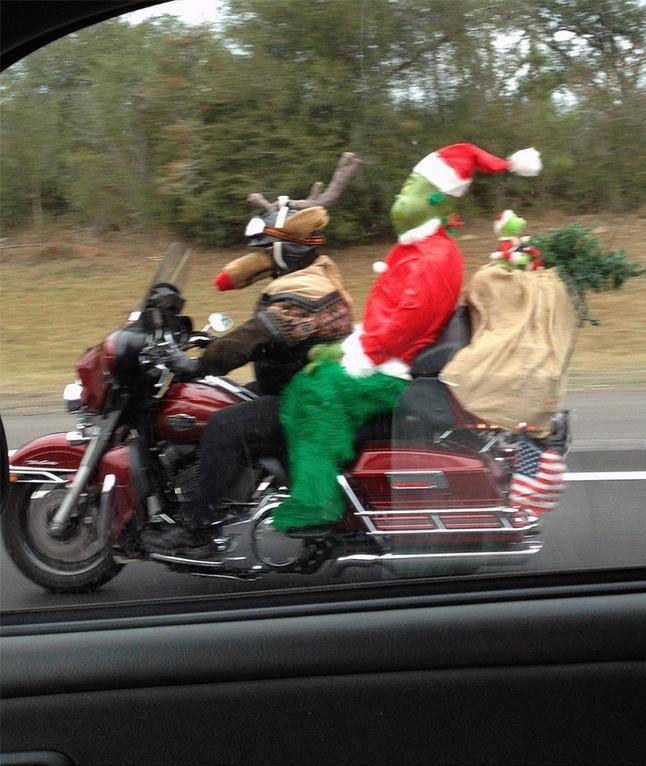 fun randoms - funny photos - motorcycle christmas memes
