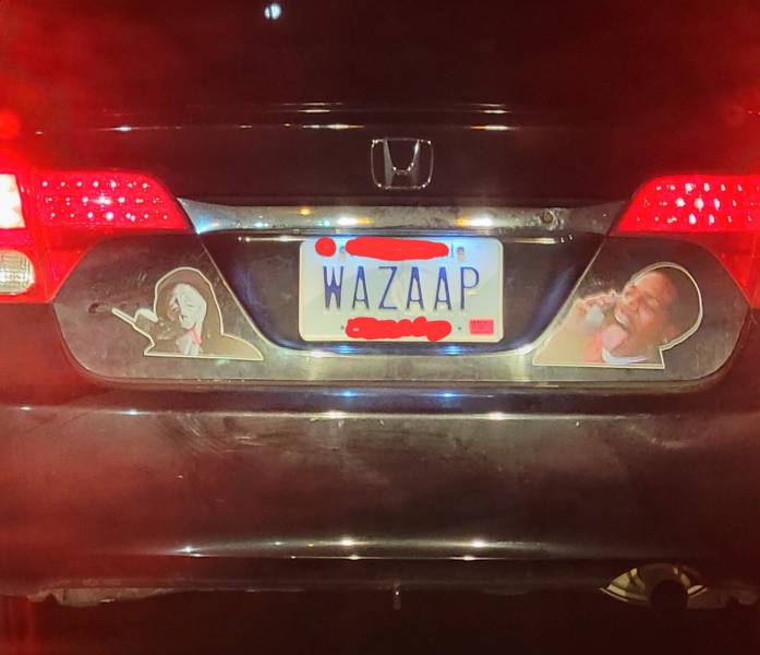 fun randoms - vehicle registration plate - Wazaap