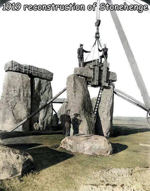 fun randoms - stonehenge concrete - 1919 reconstruction of Stonehenge