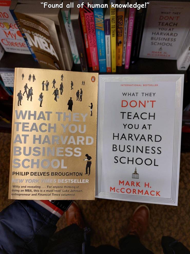 book - Found all of human knowledge!" Sprint The Contacou Too Fast To Think Disrupted The Creative Nude Don'T Teach You At Harvard Business School Cheese 0 International Restseller What They What They Teach You At Harvard Business School Don'T Teach You A