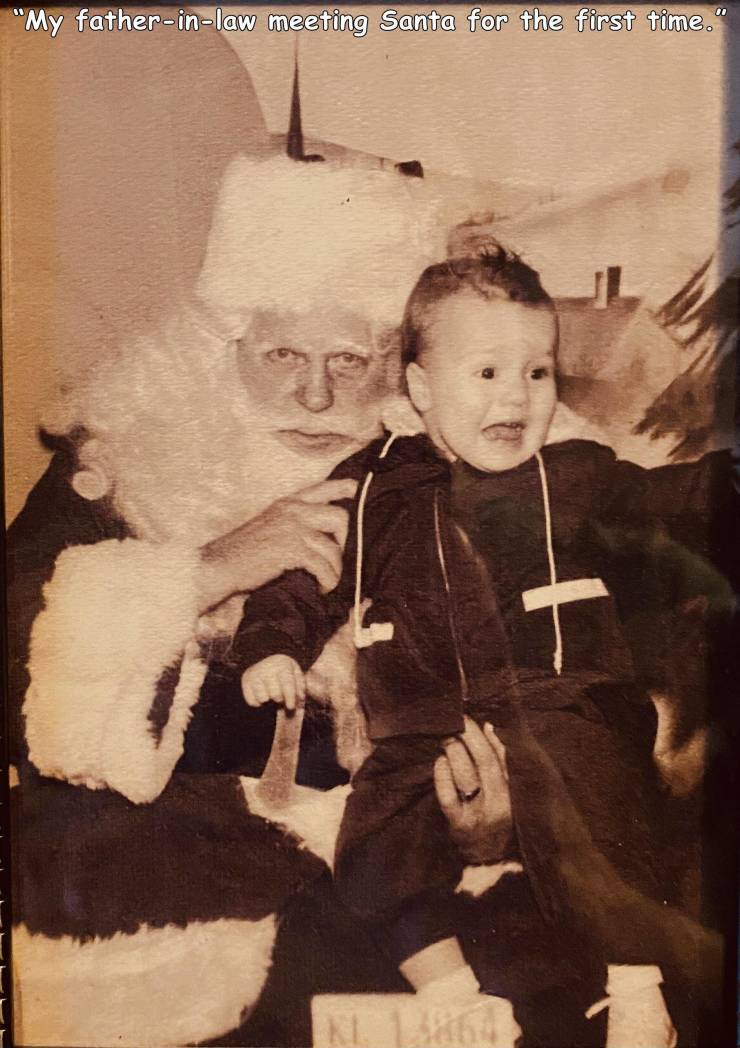 photograph - My fatherinlaw meeting Santa for the first time. T Ki