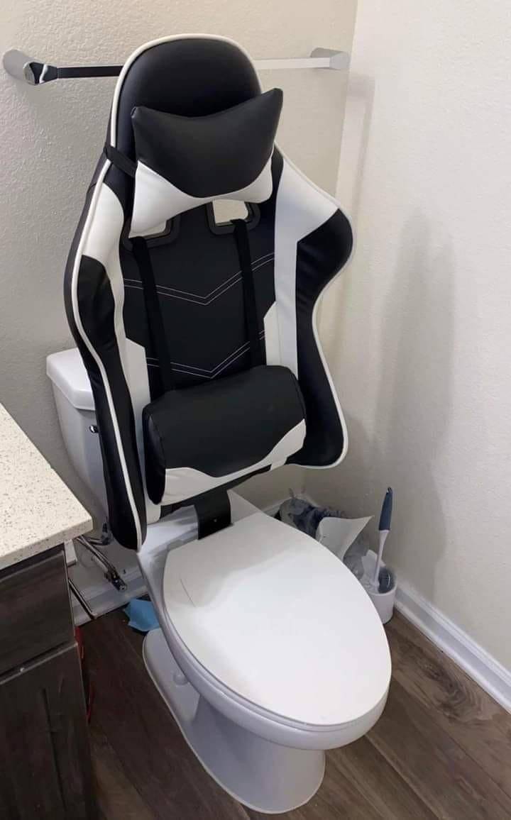 gaming chair with toilet