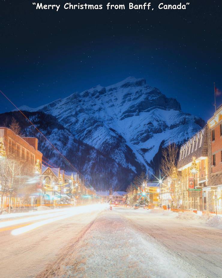banff national park - Merry Christmas from Banff, Canada" he