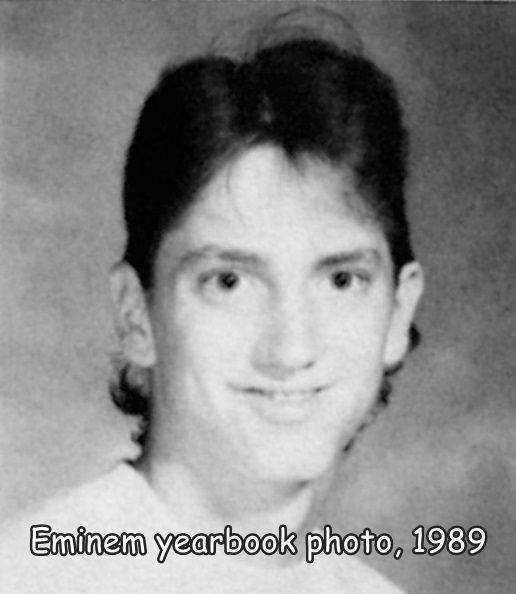 fun randoms - eminem yearbook - Eminem yearbook photo, 1989