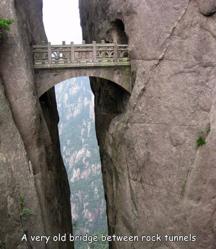 fun randoms - manikeshwari temple - A very old bridge between rock tunnels