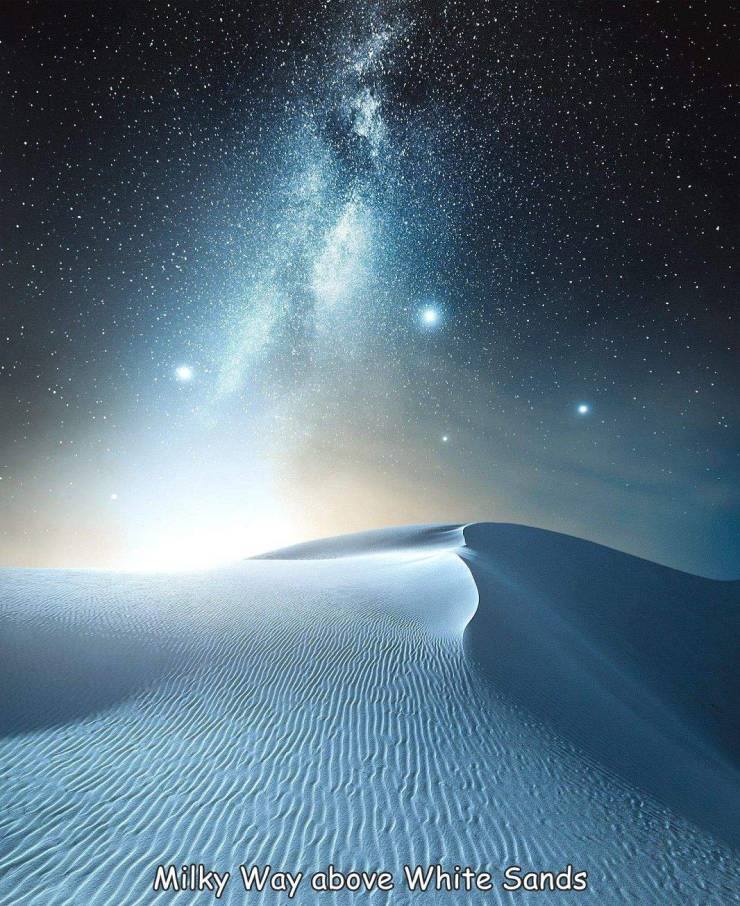 fun randoms - white sands new mexico at night - Milky Way above White Sands