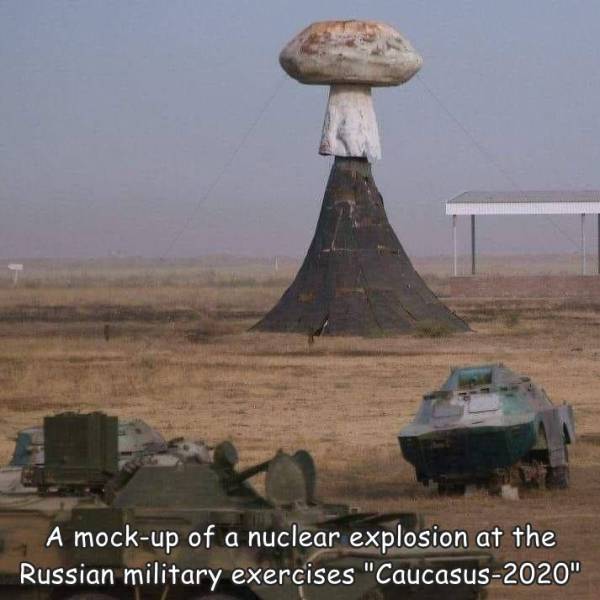 fun randoms - A mockup of a nuclear explosion at the Russian military exercises "Caucasus2020"