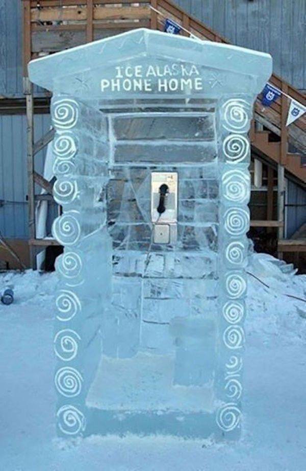 ice telephone booth - Ice Alaska Phone Home 109